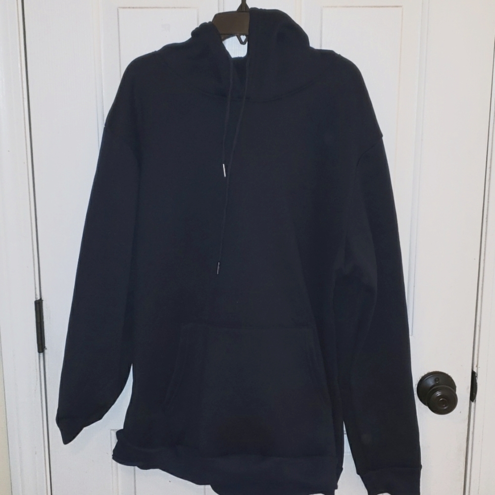 "Don't Trip Over Whats Behind You" Navy Blue hoodie